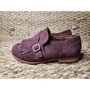 Kork Ease Womens Bailee Kiltie Casual Burgundy Suede Monk Strap Shoes Size 6 M